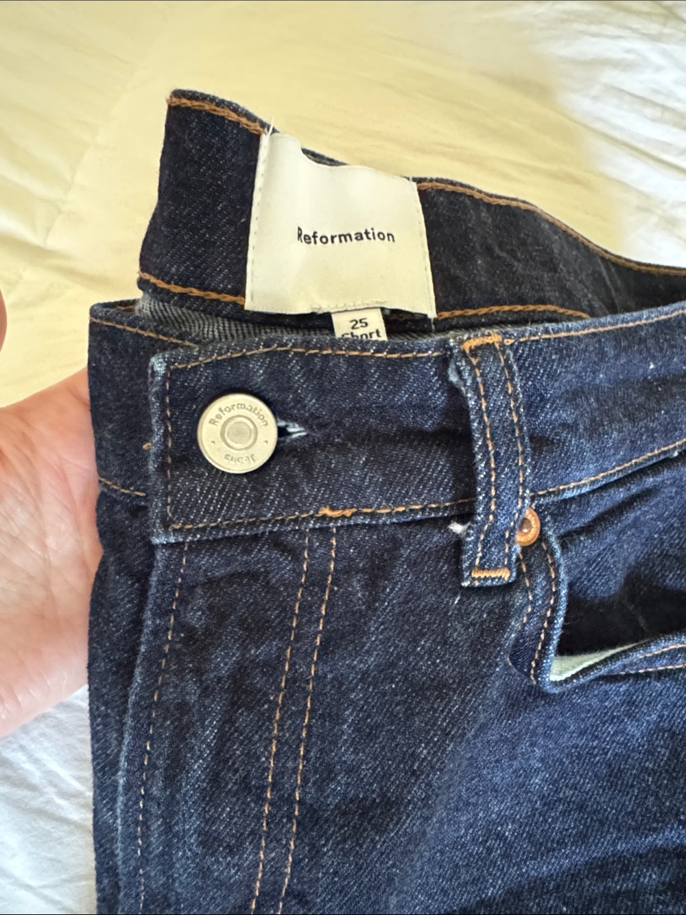 Greer Mid Rise Straight Short Jeans - Picture 4 of 9